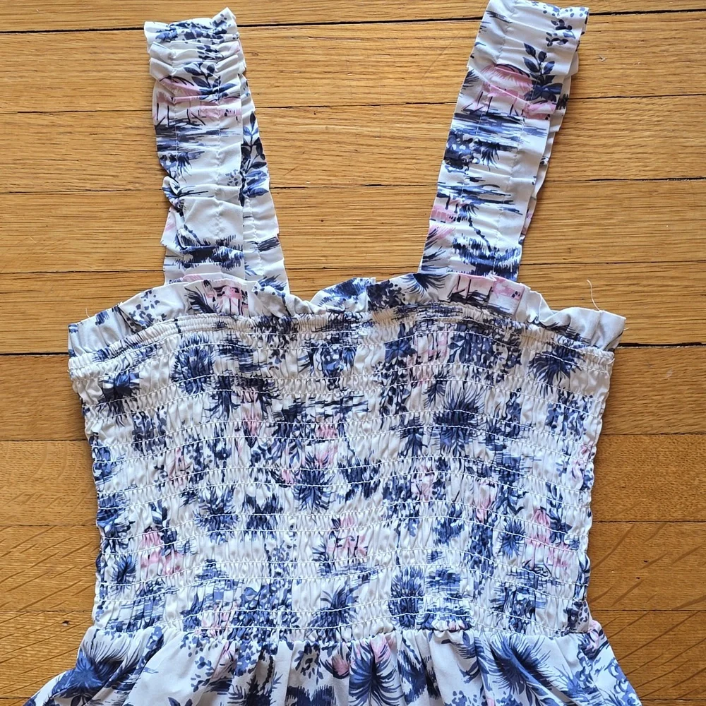 Abercrombie & Fitch, Smocked Midi Dress, Island Motif, EUC, Women's SP - Picture 4 of 12